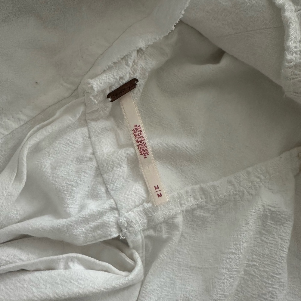 Free People Cream Ruffled Blouse - Picture 5 of 5